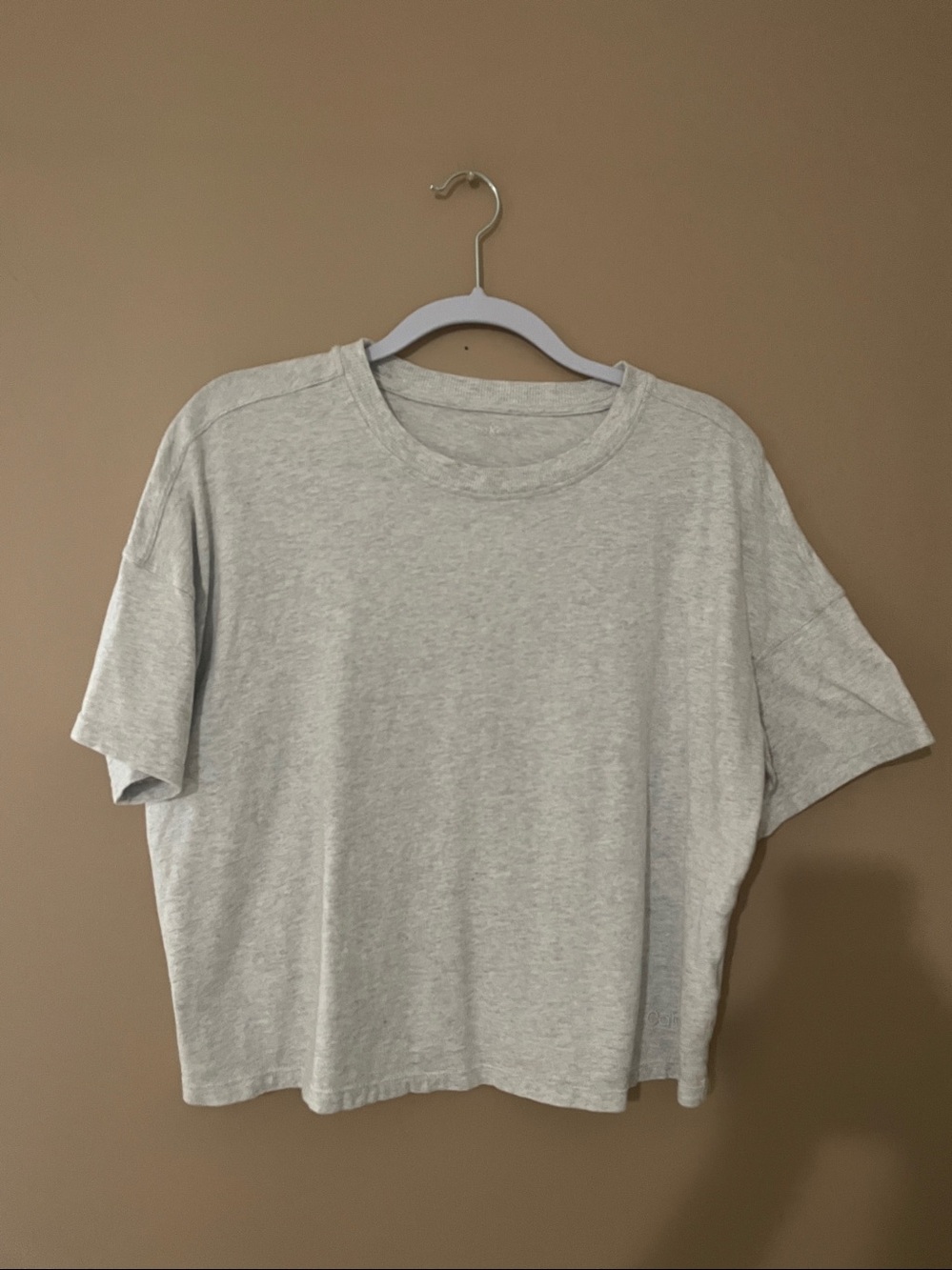 Everyday Relaxed Crewneck Tee - Light Gray 100% cotton
